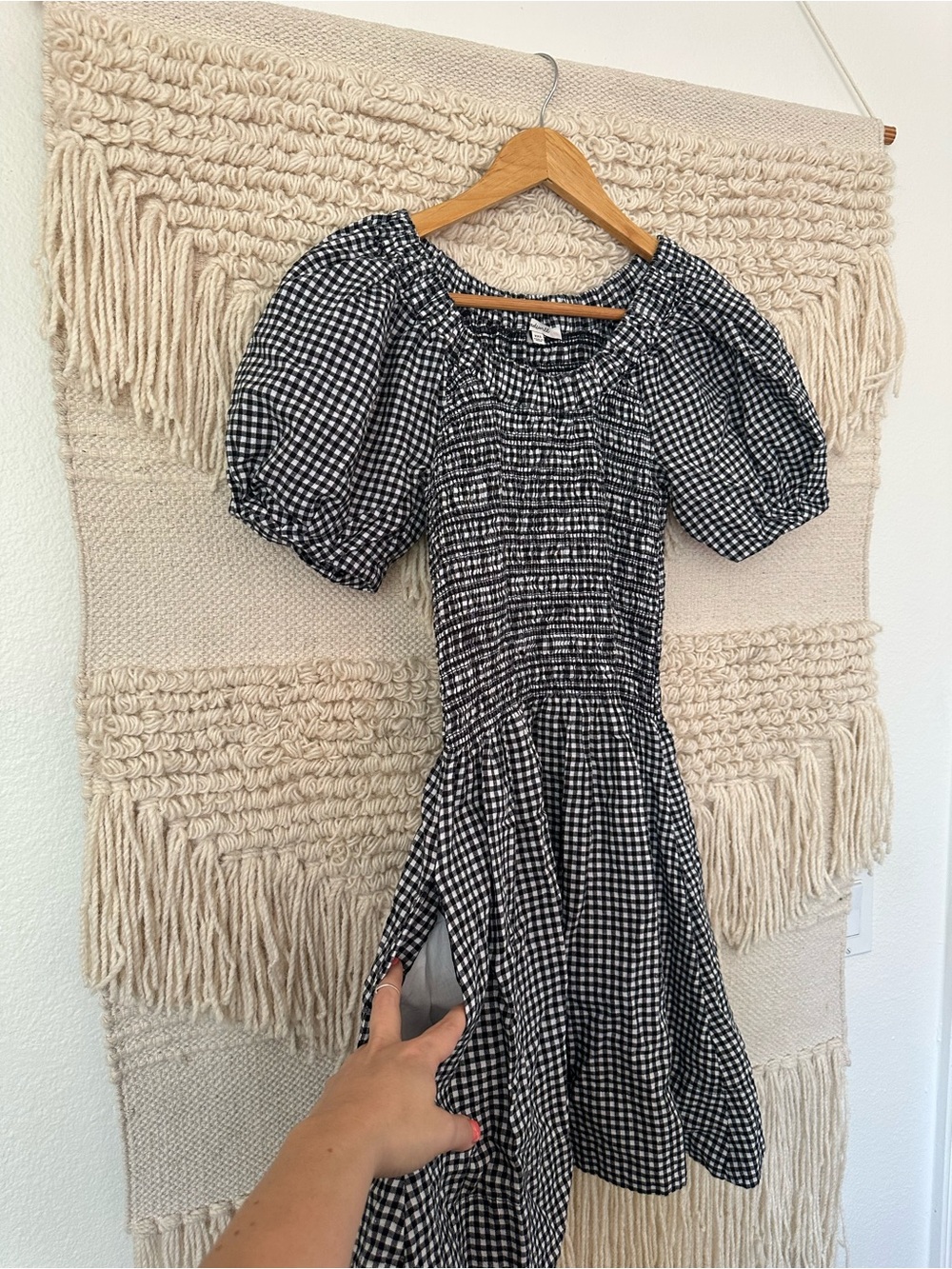 Madewell Smocked U-Neck Mini Dress - Picture 6 of 7